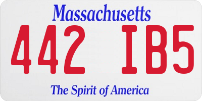 MA license plate 442IB5