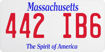 MA license plate 442IB6