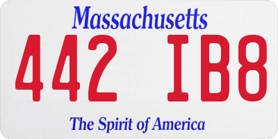 MA license plate 442IB8