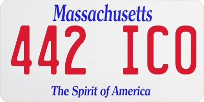 MA license plate 442IC0