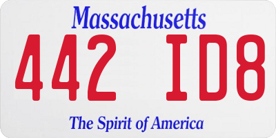 MA license plate 442ID8