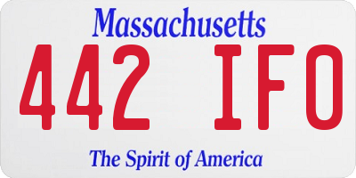 MA license plate 442IF0