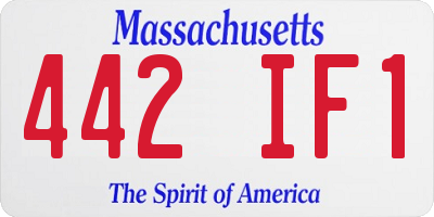 MA license plate 442IF1