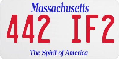 MA license plate 442IF2
