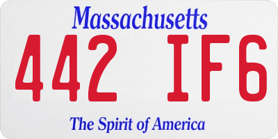 MA license plate 442IF6