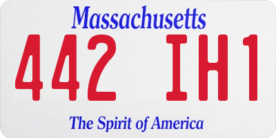 MA license plate 442IH1