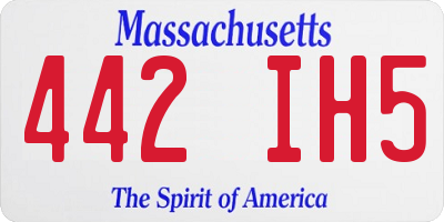 MA license plate 442IH5