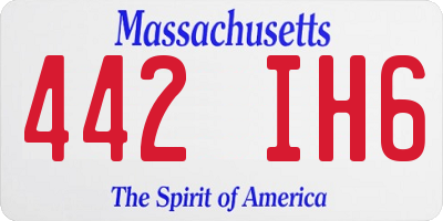 MA license plate 442IH6