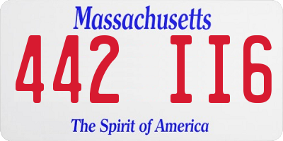 MA license plate 442II6