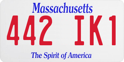 MA license plate 442IK1