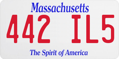 MA license plate 442IL5