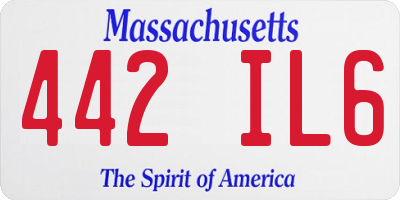 MA license plate 442IL6