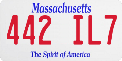 MA license plate 442IL7