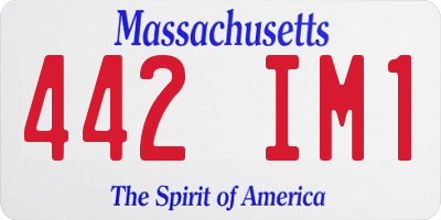MA license plate 442IM1