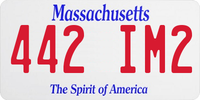 MA license plate 442IM2