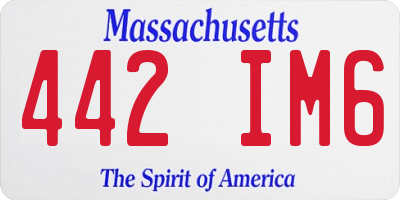 MA license plate 442IM6