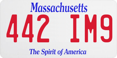 MA license plate 442IM9