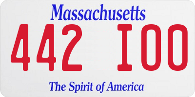 MA license plate 442IO0