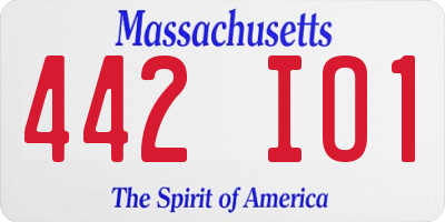 MA license plate 442IO1
