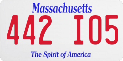 MA license plate 442IO5