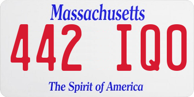 MA license plate 442IQ0