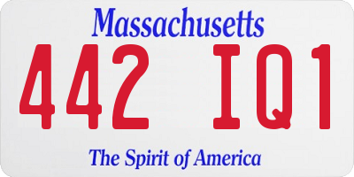 MA license plate 442IQ1