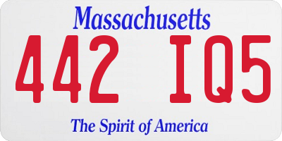 MA license plate 442IQ5