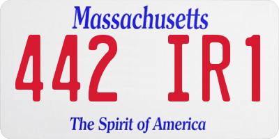 MA license plate 442IR1