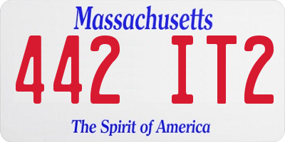 MA license plate 442IT2
