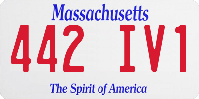 MA license plate 442IV1