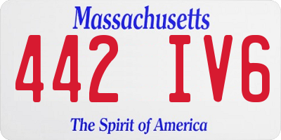 MA license plate 442IV6