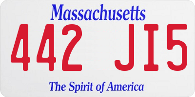 MA license plate 442JI5