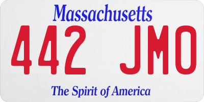 MA license plate 442JM0