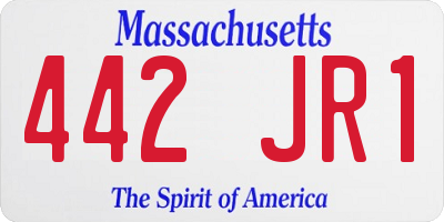 MA license plate 442JR1
