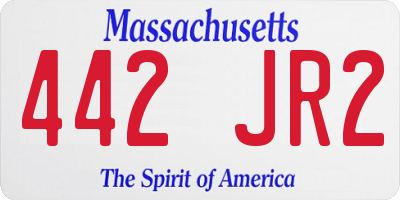MA license plate 442JR2