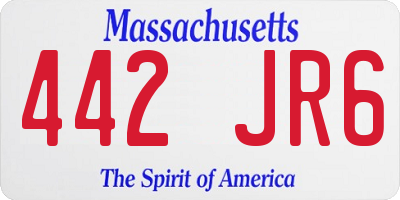 MA license plate 442JR6