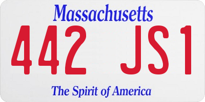 MA license plate 442JS1