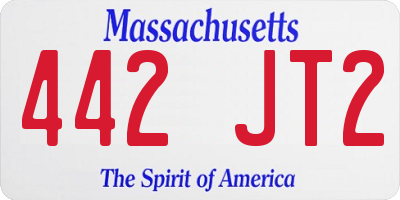 MA license plate 442JT2