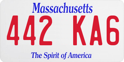 MA license plate 442KA6