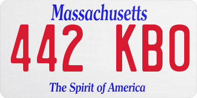 MA license plate 442KB0