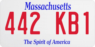 MA license plate 442KB1