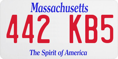 MA license plate 442KB5