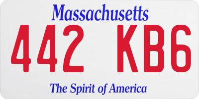 MA license plate 442KB6