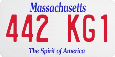 MA license plate 442KG1
