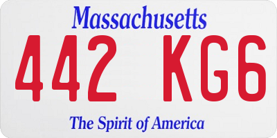 MA license plate 442KG6