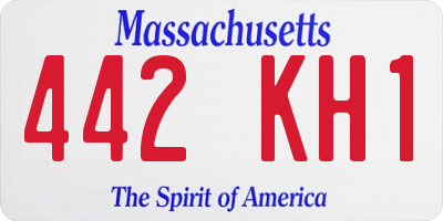 MA license plate 442KH1