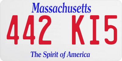 MA license plate 442KI5