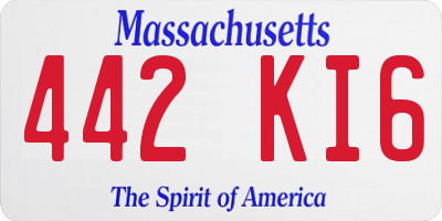 MA license plate 442KI6