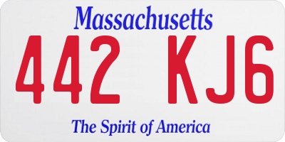 MA license plate 442KJ6
