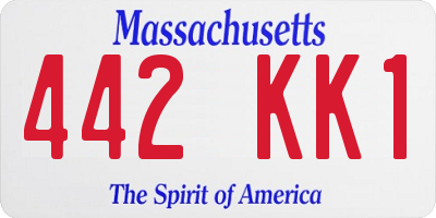 MA license plate 442KK1